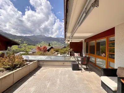 Ein allgemeiner Bergblick oder ein Berglick von der Ferienwohnung aus