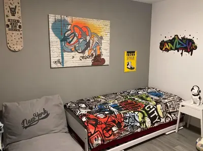 Ein Bett oder Betten in einem Zimmer der Unterkunft Appartement spacieux et cosy, vue imprenable