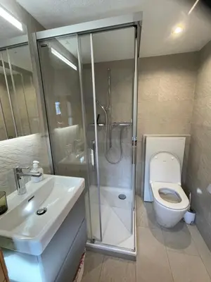Ein Badezimmer in der Unterkunft Chalet Abendruh Belalp