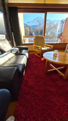 Ein Sitzbereich in der Unterkunft 4 Valleys Ski In