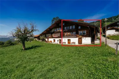 Ein allgemeiner Bergblick oder ein Berglick von der Ferienwohnung aus