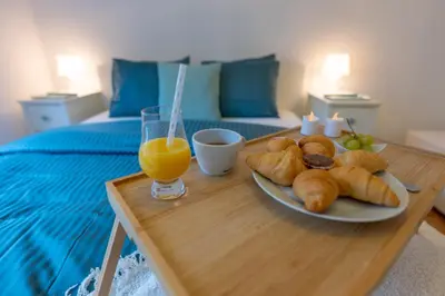 Ein Bett oder Betten in einem Zimmer der Unterkunft Le Belvédère de Loèche