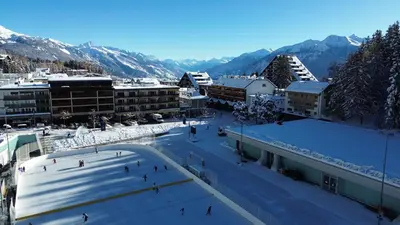 magnifique appartement au centre de Montana im Winter