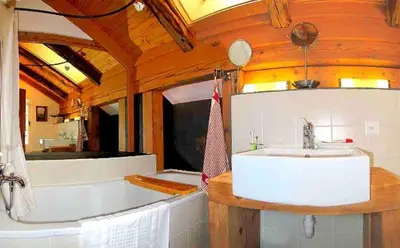 Ein Badezimmer in der Unterkunft Chalet Baba Wengen Apartment LISA