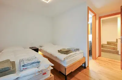 Ein Bett oder Betten in einem Zimmer der Unterkunft Chalet 