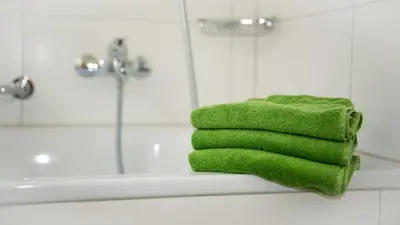 Ein Badezimmer in der Unterkunft Bergheimat