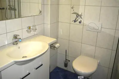 Ein Badezimmer in der Unterkunft Bergheimat