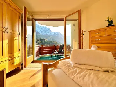 Ein allgemeiner Bergblick oder ein Berglick von der Ferienwohnung aus