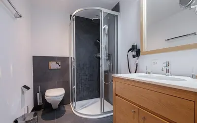 Ein Badezimmer in der Unterkunft Haus Zur Matte by Zermatt Premium Apartments