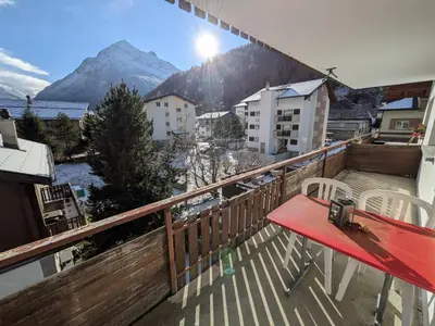 Ein allgemeiner Bergblick oder ein Berglick von der Ferienwohnung aus
