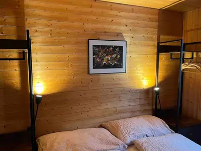 Ein Bett oder Betten in einem Zimmer der Unterkunft Chalet Kuckuk including Studio