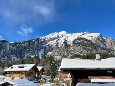 Ein allgemeiner Bergblick oder ein Berglick von der Ferienwohnung aus