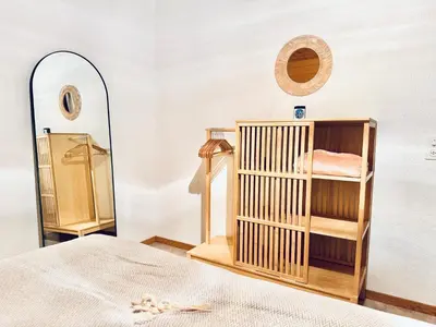 Ein Bett oder Betten in einem Zimmer der Unterkunft Bergtraum Suite