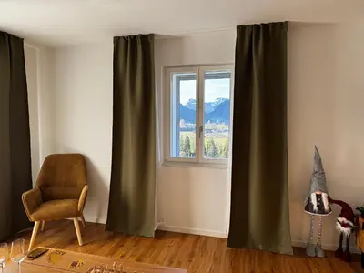 Ein Sitzbereich in der Unterkunft Appartement Niesenblick 2
