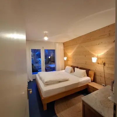 Ein Bett oder Betten in einem Zimmer der Unterkunft Ferienapartment Weitsicht mit Wellness
