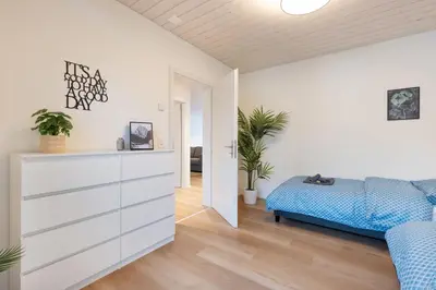 Ein Sitzbereich in der Unterkunft Modern Alpine Stay with free parking