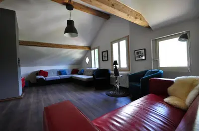 Ein Sitzbereich in der Unterkunft Mountain Views