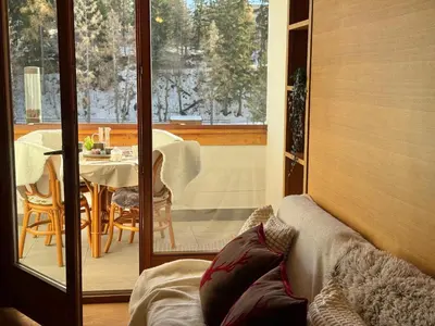 Ein Sitzbereich in der Unterkunft Lac & Love - Alpine Escape