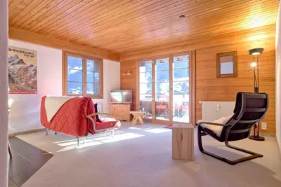 Ein Sitzbereich in der Unterkunft Apartment Eigerliebe - GRIWA RENT AG