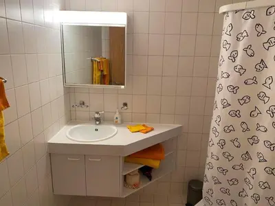 Ein Badezimmer in der Unterkunft Apartment Panorama 2 Bett Wohnung by Interhome