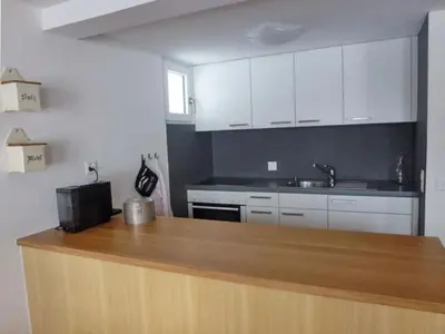 Küche/Küchenzeile in der Unterkunft Apartment Chalet Bachsbort 14 by Interhome