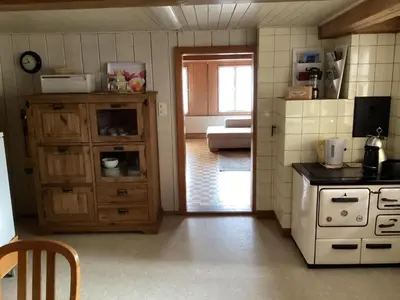 Küche/Küchenzeile in der Unterkunft Apartment Mannried 2 1-2-Zimmerwohnung Rustikal by Interhome
