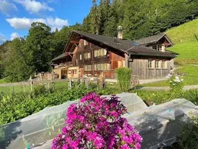 Ein Garten an der Unterkunft Holiday Home Schönenmatte by Interhome