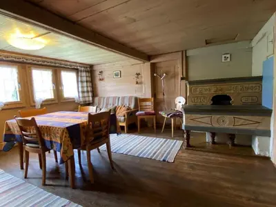 Ein Sitzbereich in der Unterkunft Holiday Home Schönenmatte by Interhome