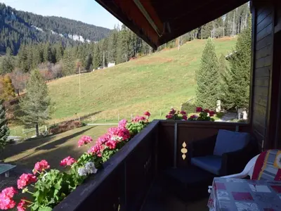 Ein allgemeiner Bergblick oder ein Berglick von der Ferienwohnung aus