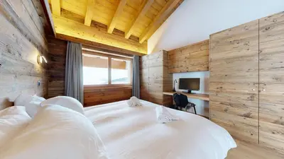 Ein Bett oder Betten in einem Zimmer der Unterkunft Tête Blanche 12 - LUXE & VIEW apartment 8 pers