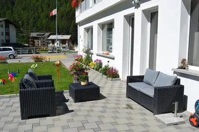 Ein Garten an der Unterkunft Haus Bergtreu