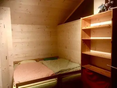 Ein Bett oder Betten in einem Zimmer der Unterkunft Vieux Zinal