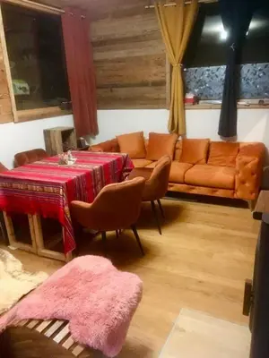 Ein Sitzbereich in der Unterkunft Vieux Zinal