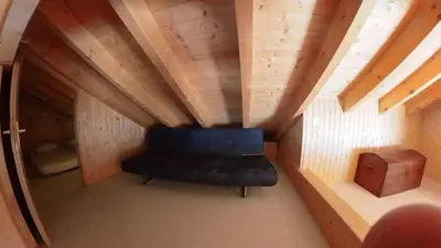 Ein Sitzbereich in der Unterkunft Chalet Les Epilobes, Zinal