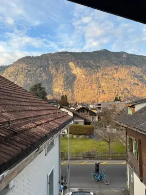 Ein allgemeiner Bergblick oder ein Berglick von der Ferienwohnung aus