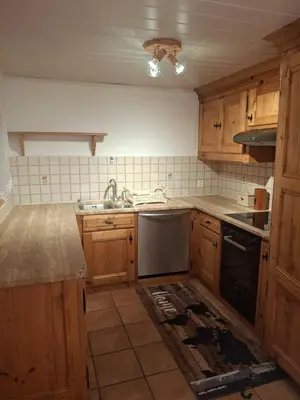 Küche/Küchenzeile in der Unterkunft Charmant appartement Crans Montana