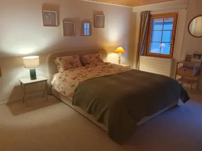 Ein Bett oder Betten in einem Zimmer der Unterkunft Jolie maison de vacances au village