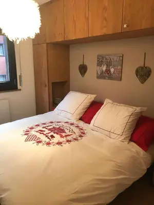 Ein Bett oder Betten in einem Zimmer der Unterkunft Appartement Veysonnaz 2 pieces