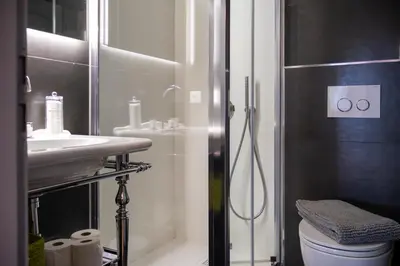 Ein Badezimmer in der Unterkunft Haus Arbgrat