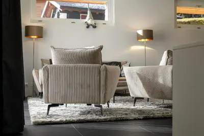 Ein Sitzbereich in der Unterkunft Altishofen Apartment