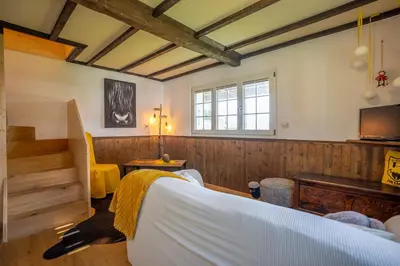 Ein Bett oder Betten in einem Zimmer der Unterkunft Chalet Mazze