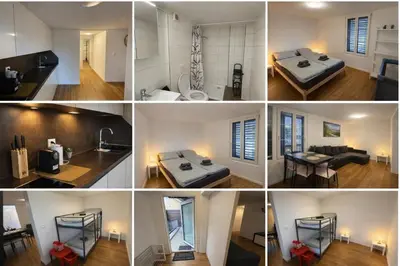 Ein Bett oder Betten in einem Zimmer der Unterkunft Ferienwohnung Happy Life 2 Near Interlaken Thun