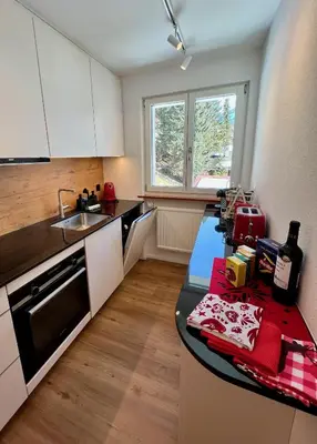 Küche/Küchenzeile in der Unterkunft Chalet zur Höhe