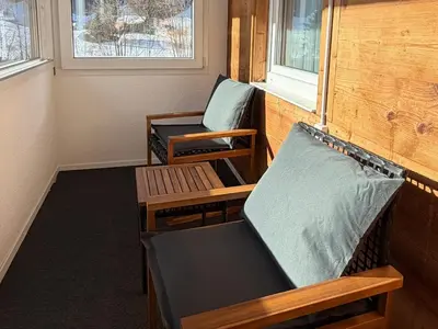 Ein Sitzbereich in der Unterkunft Deine Auszeit mit Alpenblick
