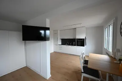 Küche/Küchenzeile in der Unterkunft Sunny Renovated Alpine Apartment by Interlaken