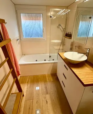 Ein Badezimmer in der Unterkunft La Marmotte