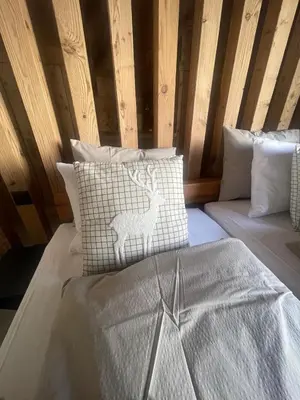 Ein Bett oder Betten in einem Zimmer der Unterkunft Secret Place Luxury Top Floor with Jacuzzi a Dream in Old Wood