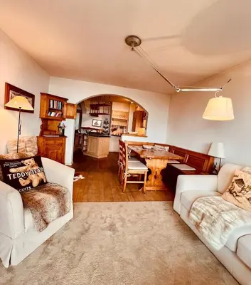 Küche/Küchenzeile in der Unterkunft Appartement complet dans le centre de Crans-Montana
