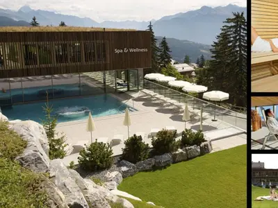 Der Swimmingpool an oder in der Nähe von Apartment Ski-in Wohnung in Anzere mit Parkplatz by Interhome