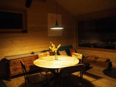 Ein Sitzbereich in der Unterkunft Holiday Home Val d'Hérens - Chalet La grange à Marcel - Die Scheune von Marcel by Interhome